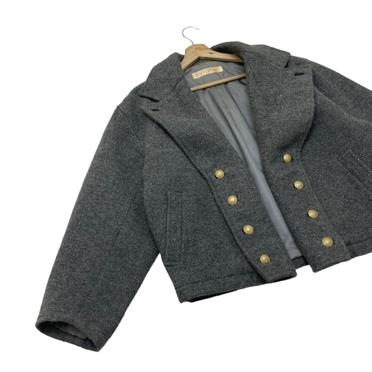 Issey Miyake 🔥Vintage Issey Miyake Unisex Double Breasted Wool Jacket Size US M / EU 48-50 / 2 - 4 Thumbnail