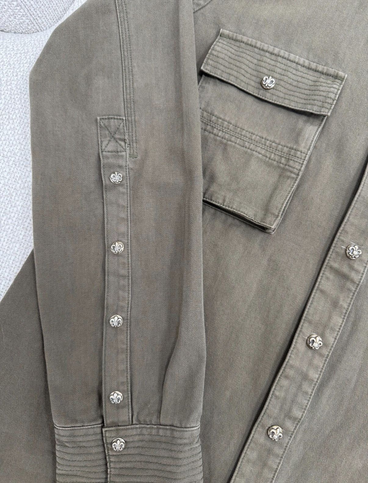 Chrome Hearts Chrome Hearts Scout Flower Leather Patch Shirt Jacket Size US XL / EU 56 / 4 - 4 Thumbnail