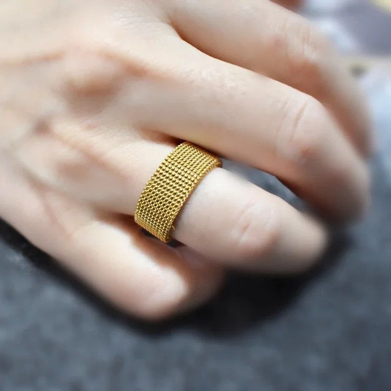 Jewelry Mesh Flat Chain Band Ring Size ONE SIZE - 1 Thumbnail