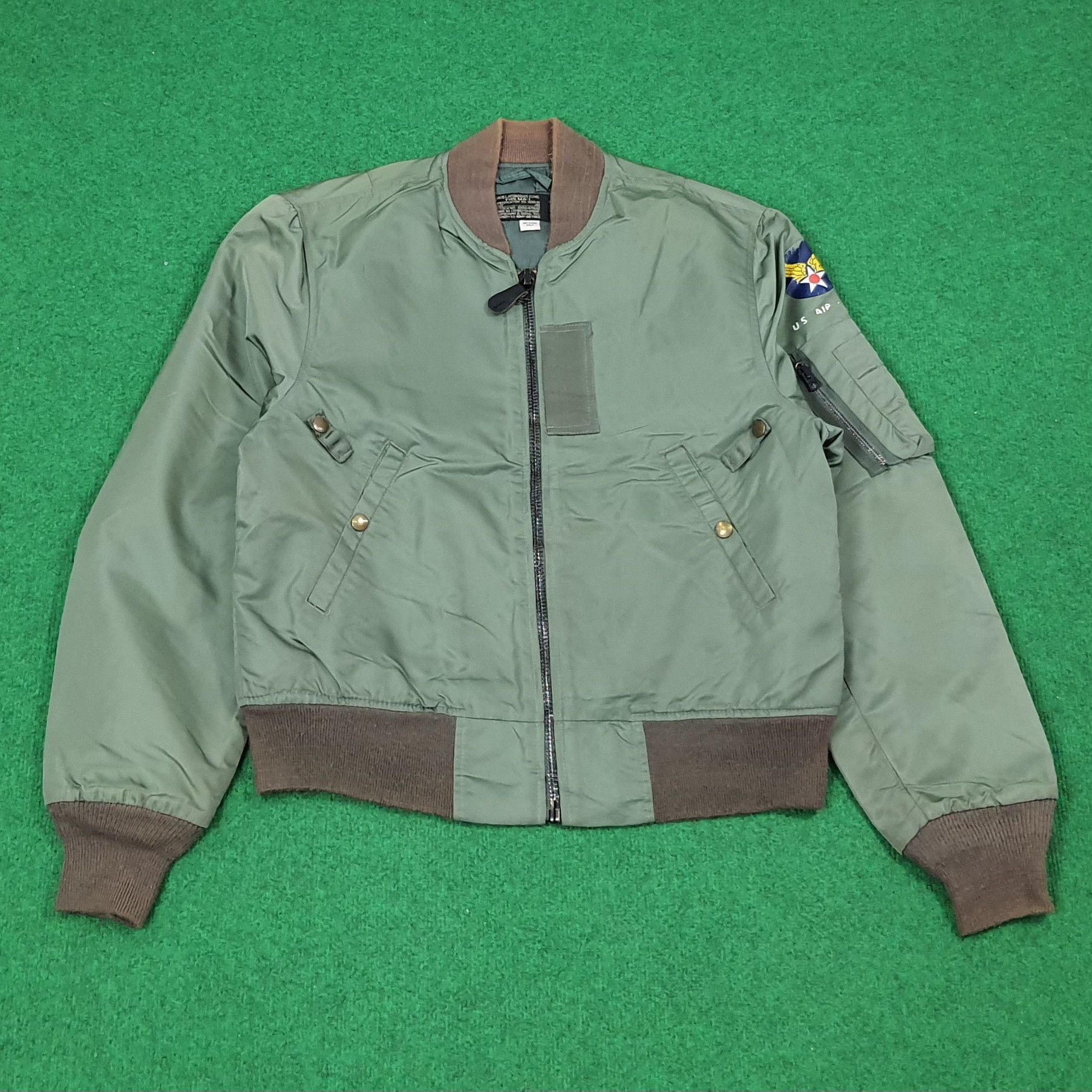 Vintage Vintage Classic MA-1 Flight Air Force Bomber Jacket C277N21 Size US L / EU 52-54 / 3 - 3 Thumbnail