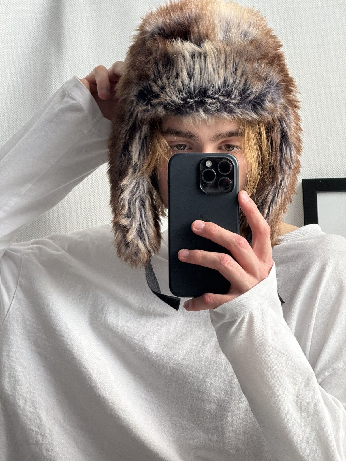 Hysteric Glamour Vintage fuzzy mohair japanese ushanka hat avant garde Size ONE SIZE - 11 Thumbnail