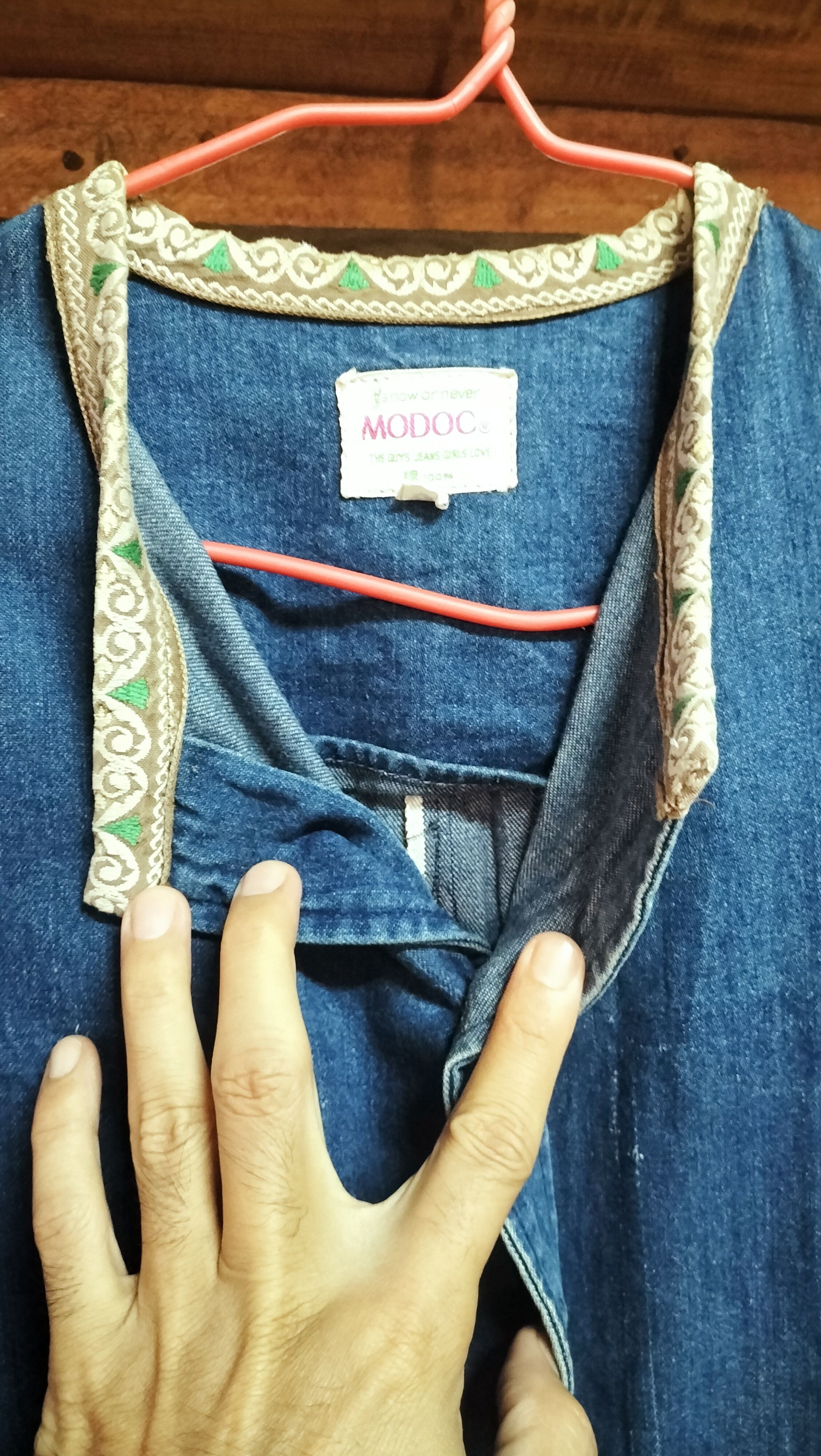 Japanese Brand 80s Moduc Denim Selvedge Native Arts Japanese Brand Size M / US 6-8 / IT 42-44 - 7 Thumbnail