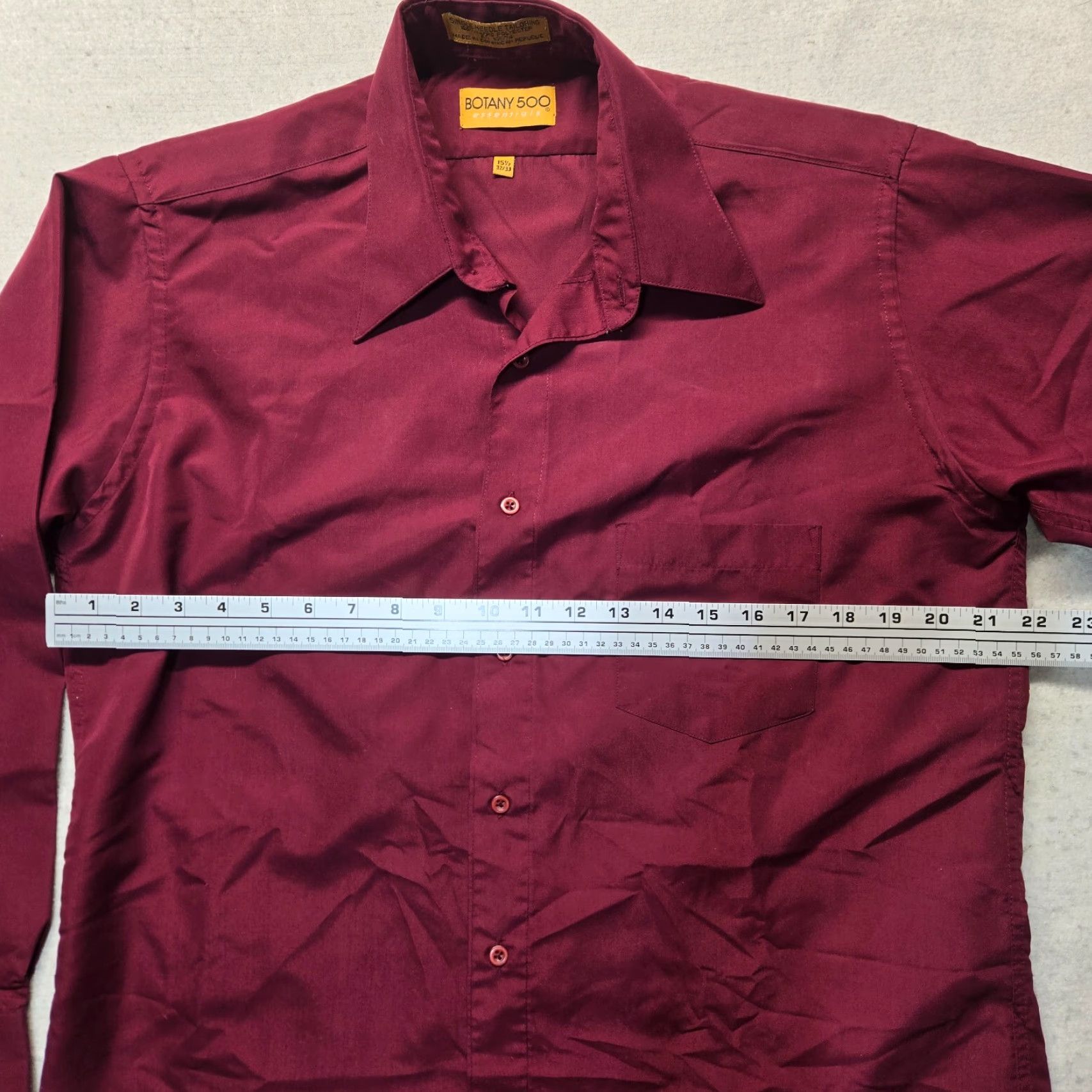 Vintage Botany 500 Button-Up Shirt Solid Red Long Sleeve Pocket Size 15.5 34/35 Mens Shirt Size US L / EU 52-54 / 3 - 4 Thumbnail