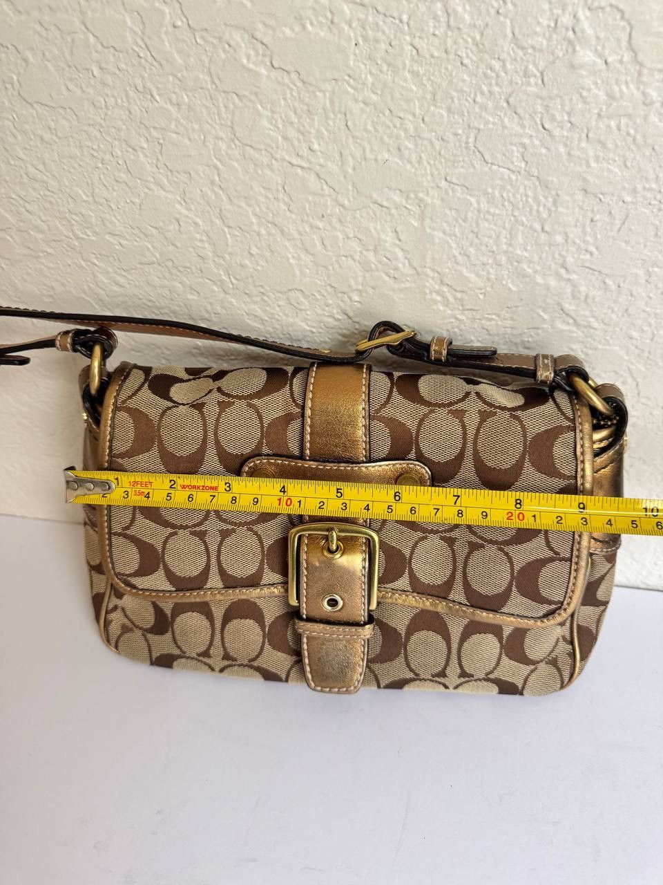 Coach Coach Y2K Signature Monogram Gold Metallic Accents Shoulder Size ONE SIZE - 2 Thumbnail