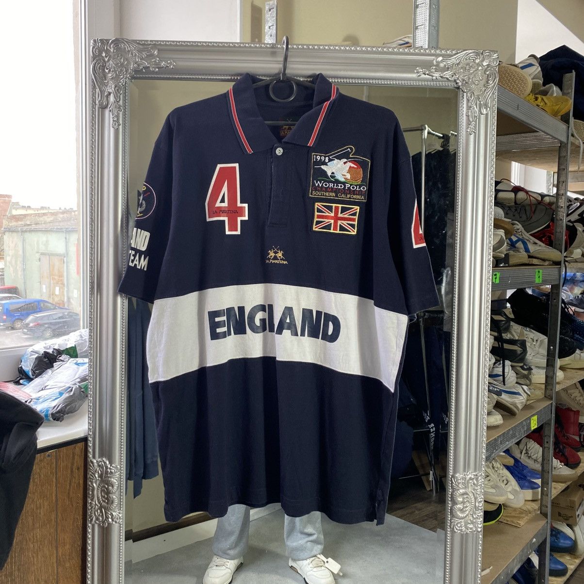 La Martina La Martina polo t shirt big logo vintage 4 England Size US XL / EU 56 / 4 - 1 Thumbnail