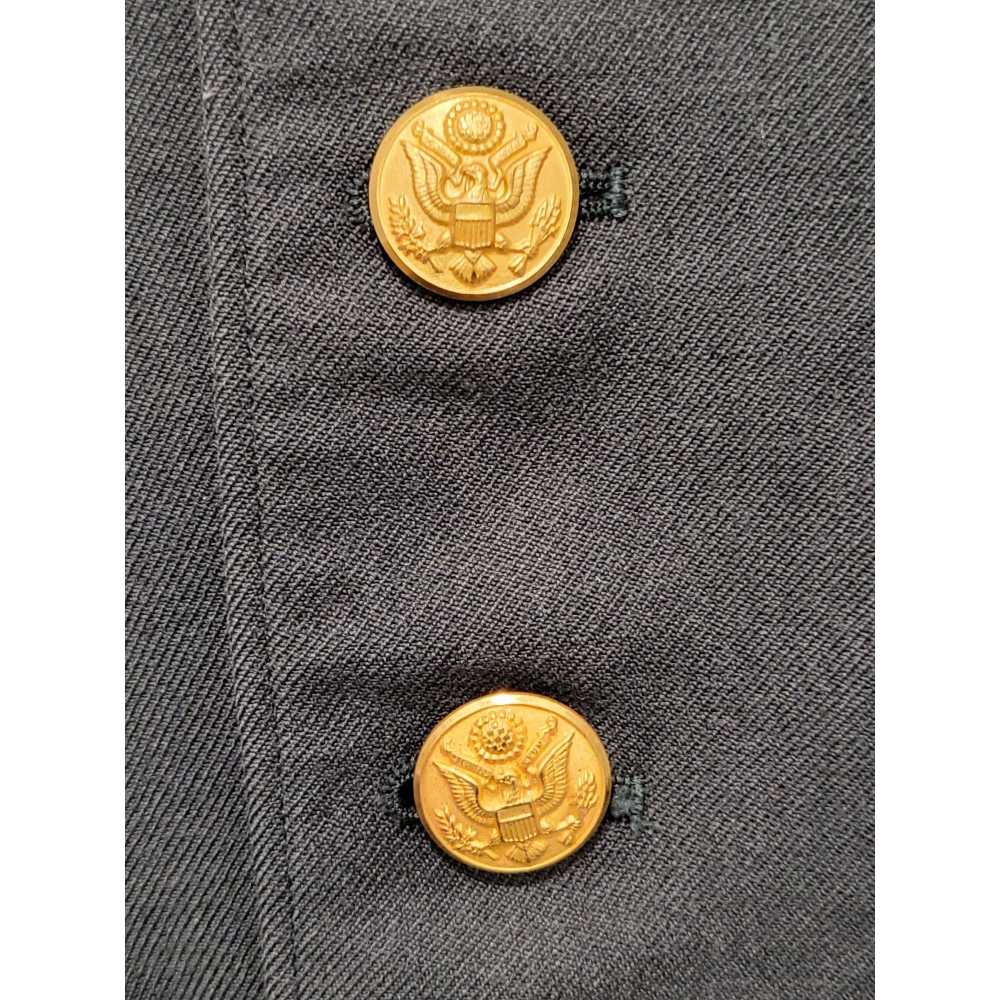 Other Vintage US Army Sargent Uniform Jacket Men Sz 38R Green Miss Size 38R - 3 Thumbnail