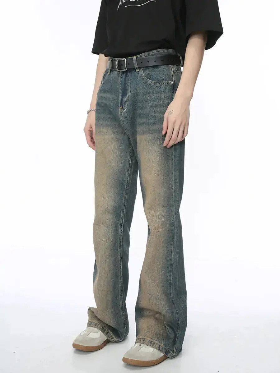 Japanese Brand Retro loose high street micro flared jeans Size US 32 / EU 48 - 1 Thumbnail