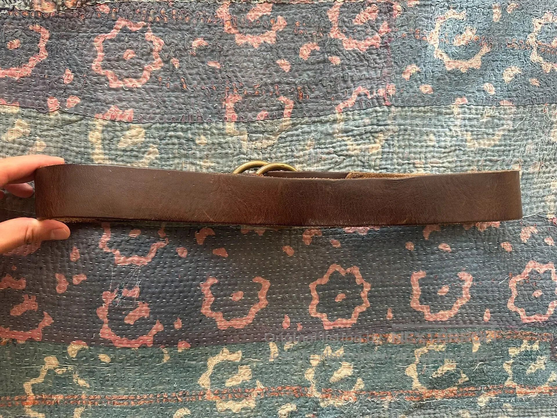 RRL Ralph Lauren RRL Double Ring Leather Belt. Size ONE SIZE - 2 Thumbnail