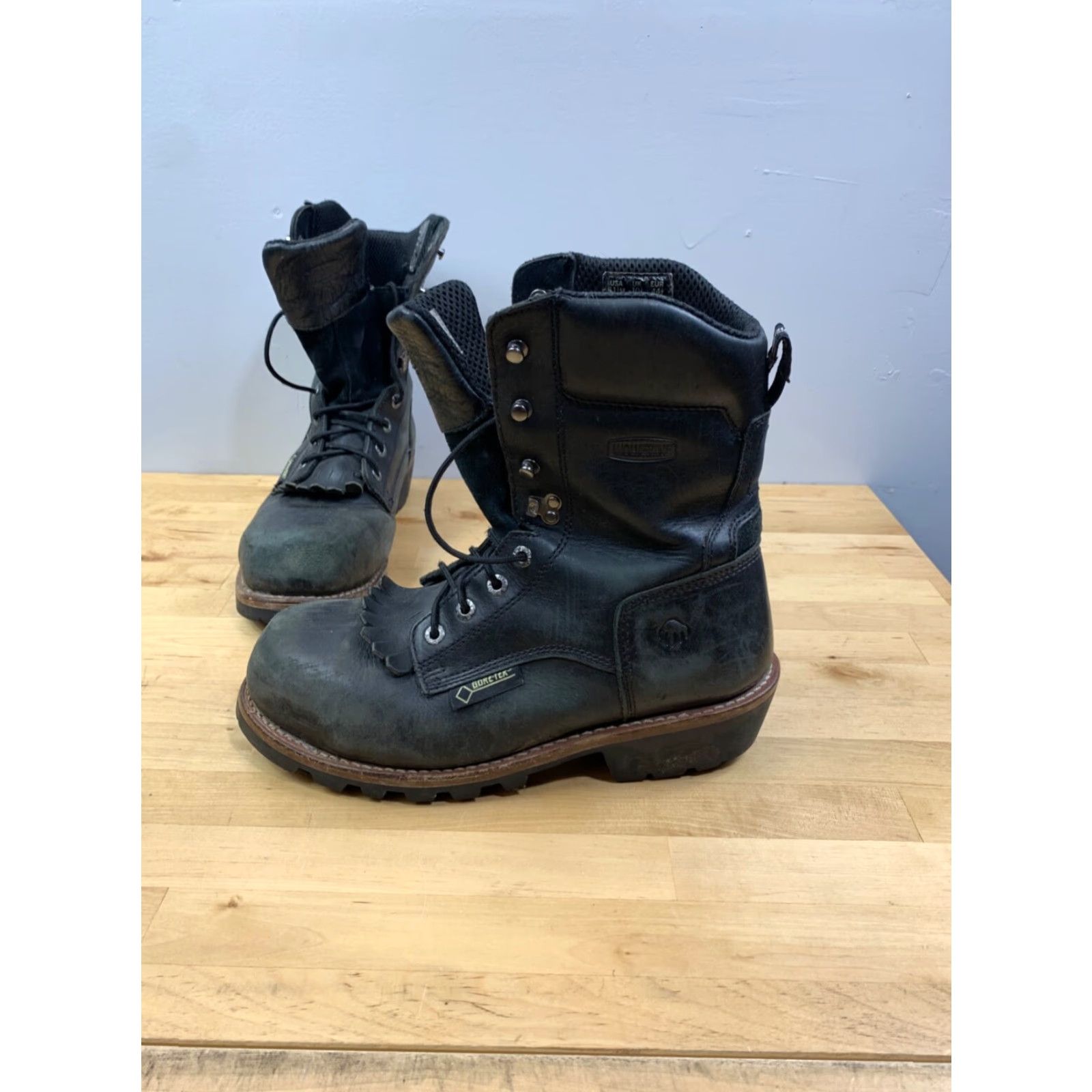 Vintage VINTAGE Wolverine Insulated Boots USA Safety Toe Oil Resistant Leather Combat Men 11.5US 10.5UK 44.5EU Black Lace Up Boots Mens Size US 11 / EU 44 - 7 Thumbnail