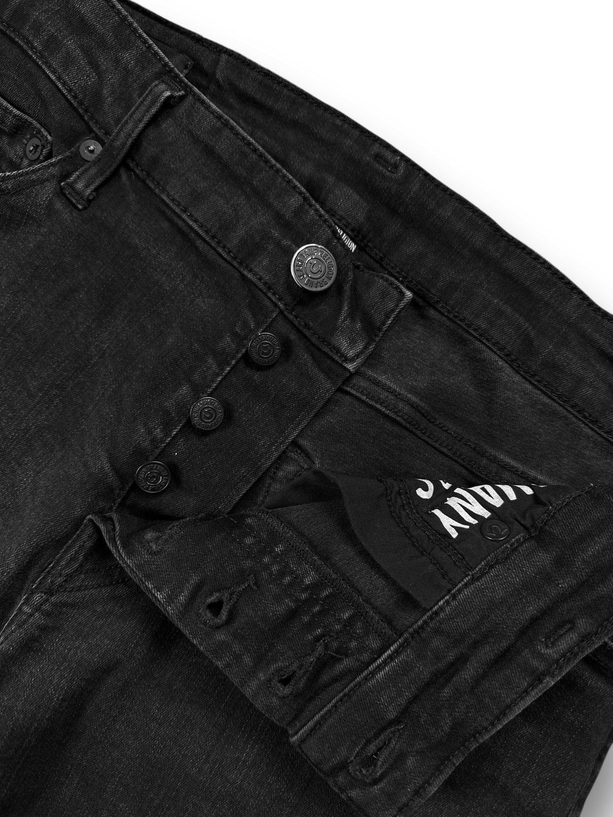 True Religion True Religion Tony Skinny Full Black Opium Stretch Jeans W33 Size US 33 - 11 Thumbnail