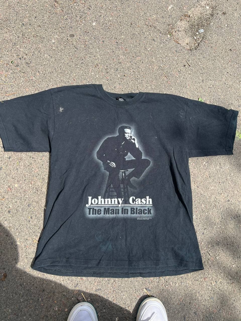 Band Tees × Vintage Vintage Johnny Cash The Man In Black 2004 T Shirt Size US L / EU 52-54 / 3 - 1 Thumbnail