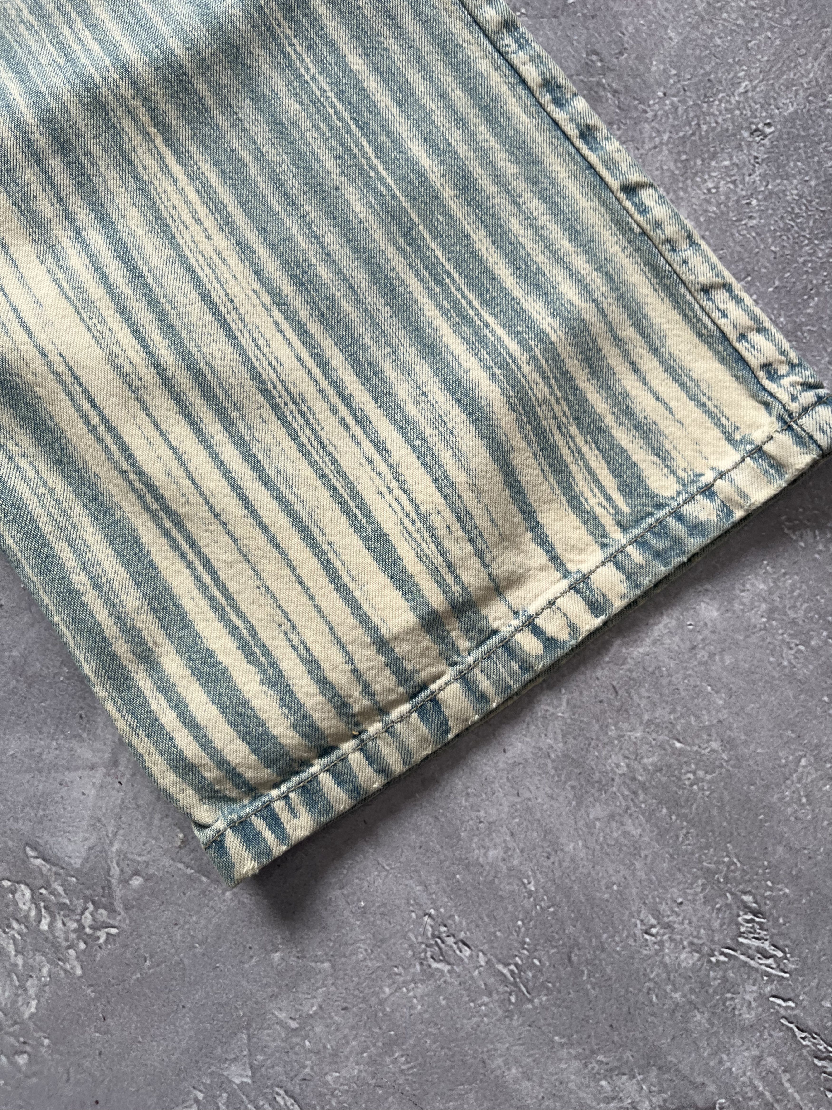 George George Bootcut Jeans Bleached Stripe Wash Vintage Y2K Denim Size US 32 / EU 48 - 4 Thumbnail