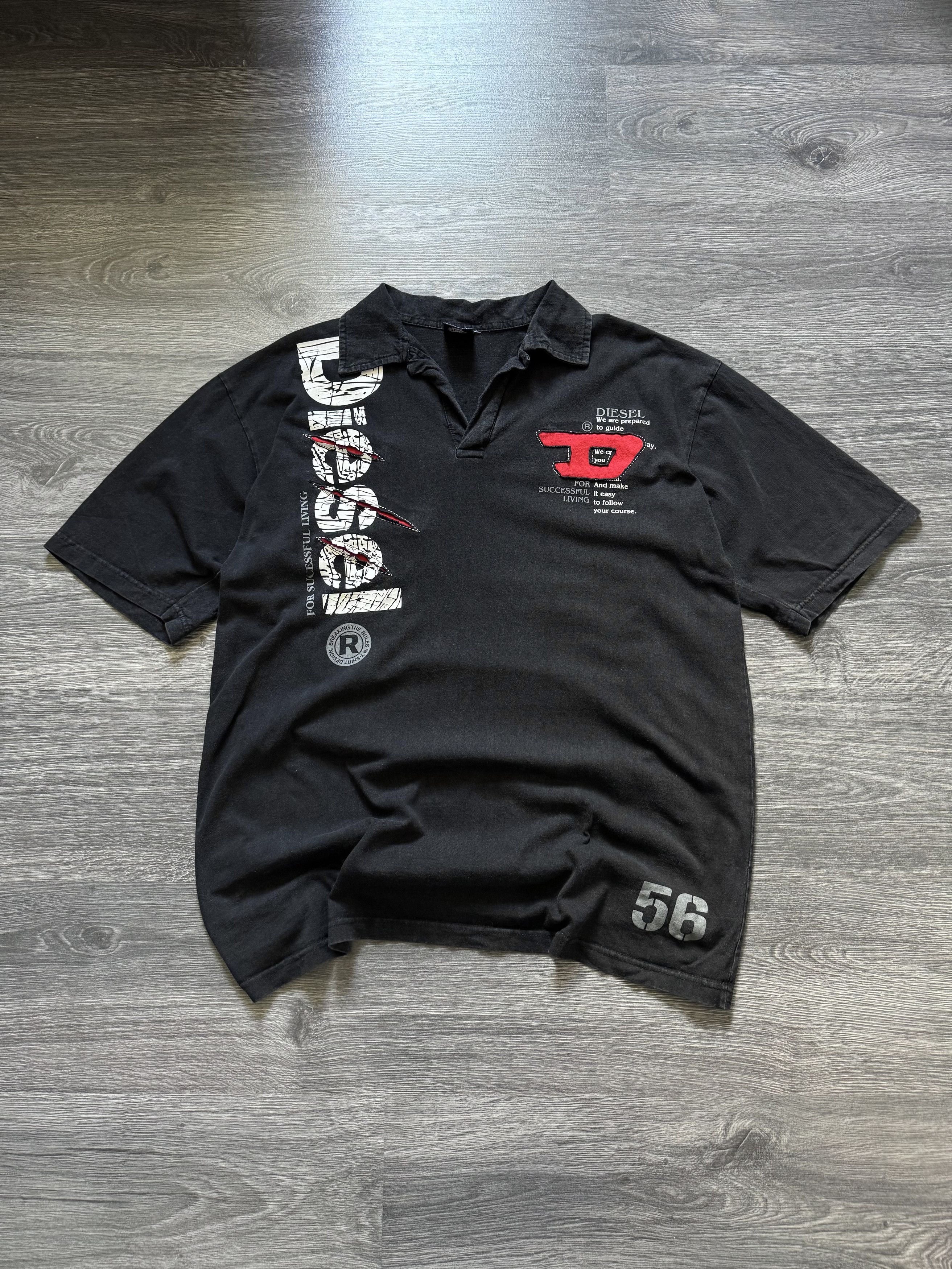 Diesel Vintage Diesel Polo shirt y2k cyber opium washed black Size US XXL / EU 58 / 5 - 4 Thumbnail