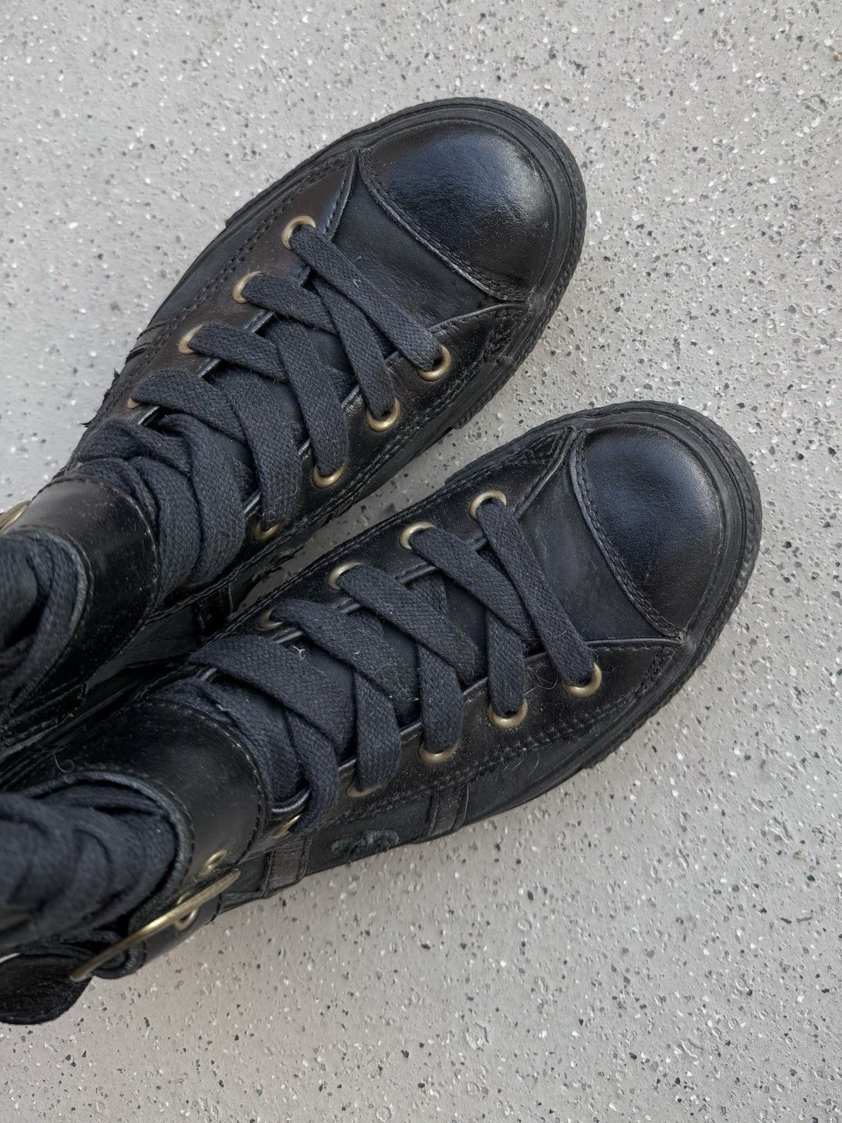 Converse Vintage Converse High Boxing Shoes Leather y2k Midcalf Size US 8 / IT 38 - 14 Thumbnail
