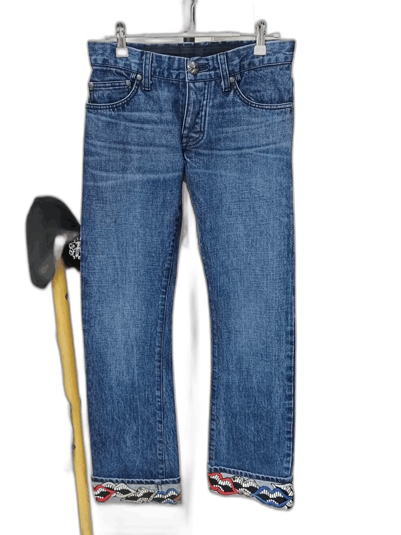 Chrome Hearts Chrome Hearts Colored Lip Denim Pants Size US 28 / EU 44 - 1 Thumbnail