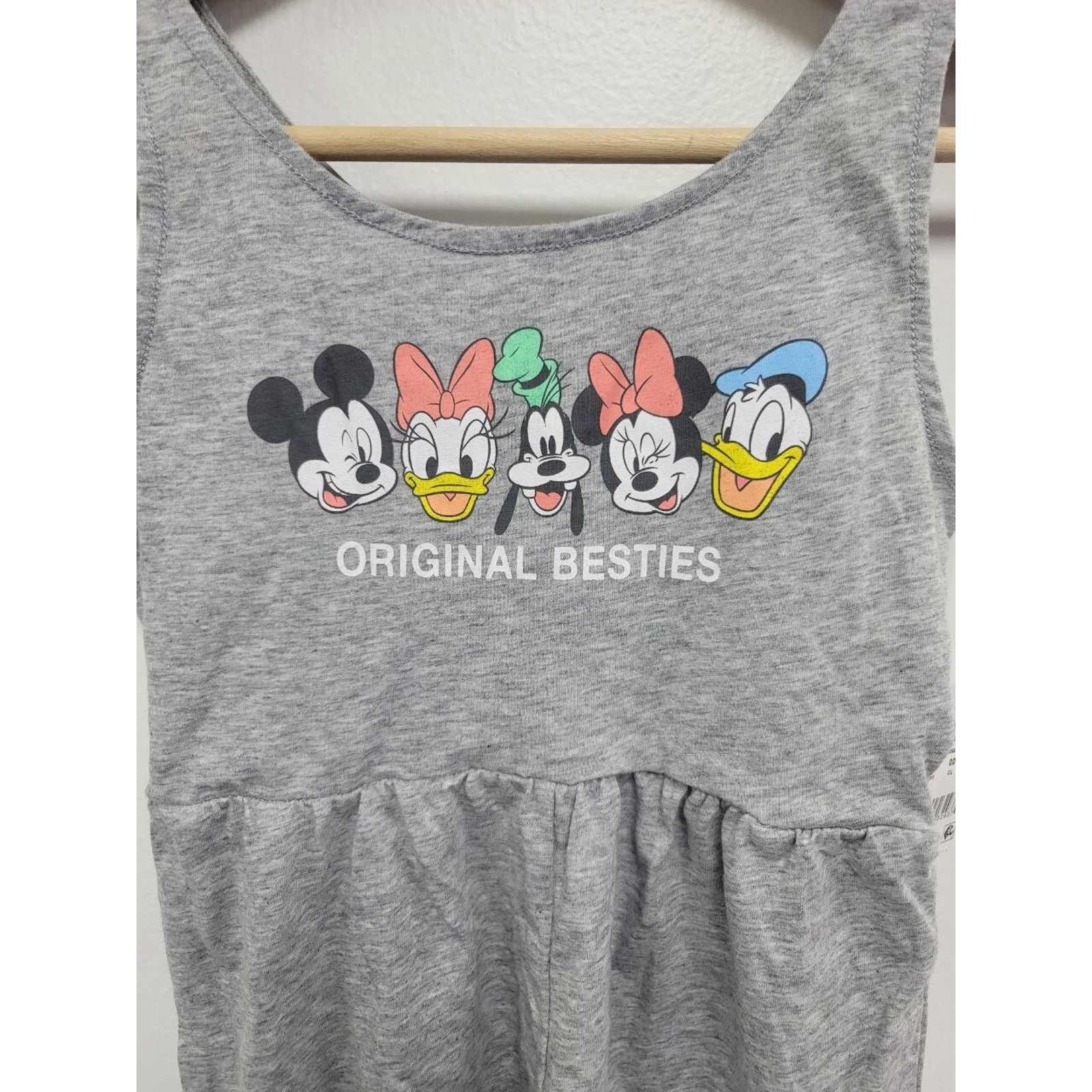 Disney Disney Mickey Friends Sleeveless Graphi Gray М 7-8 A000040 Size 22" - 4 Thumbnail