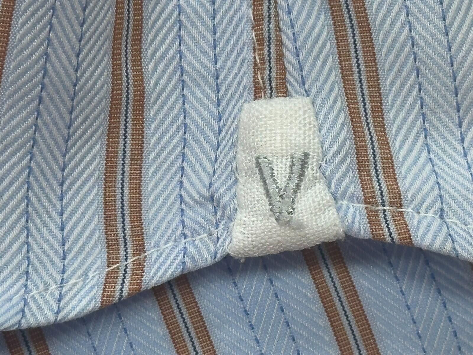 GianMarco Venturi Ventura Striped Tailored L/S Oxford Blue Mens XL Size US XL / EU 56 / 4 - 7 Thumbnail