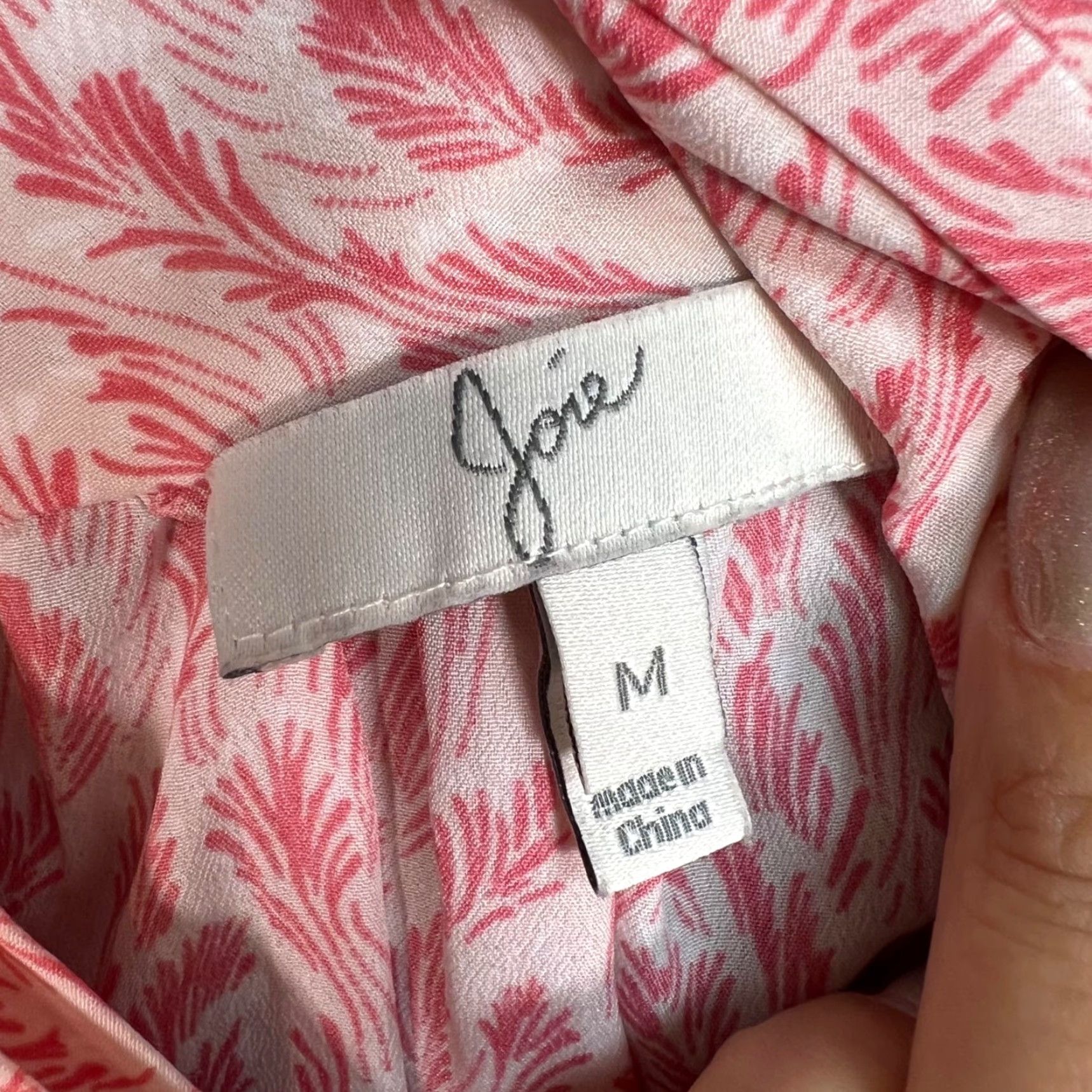Joie Joie Sleeveless Blouse In Pink Print Womens Size Medium Size M / US 6-8 / IT 42-44 - 3 Thumbnail