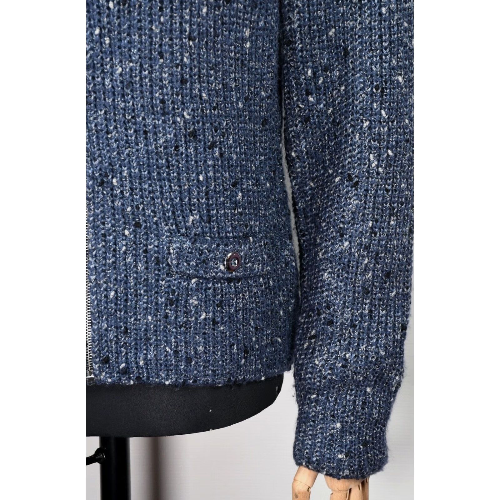 Vintage Luisa Spagnoli Cardigan Sweater Wool Blend M Blue Women Clothing Vintage No Size M / US 6-8 / IT 42-44 - 6 Thumbnail