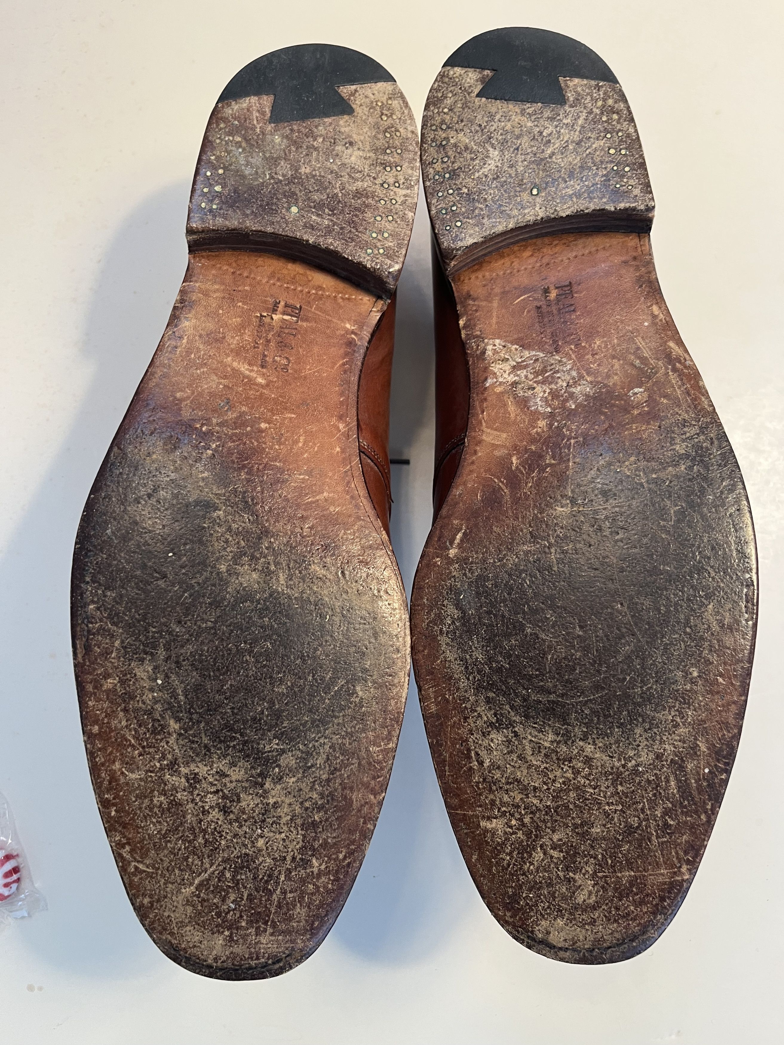 Brooks Brothers × Peal And Co Plain-Toe Tan-Brown Derbys Size US 10 / EU 43 - 3 Thumbnail