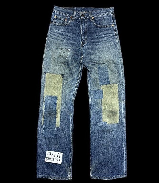 Vintage Levis 508 Dirty Custom Patches Denim Size US 28 / EU 44 - 1 Thumbnail