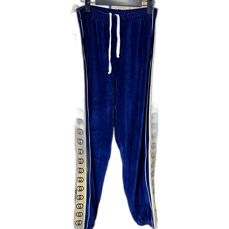 Gucci Gucci Blue Velvet Track Pants Size S-2505 Size US 30 / EU 46 - 1 Thumbnail