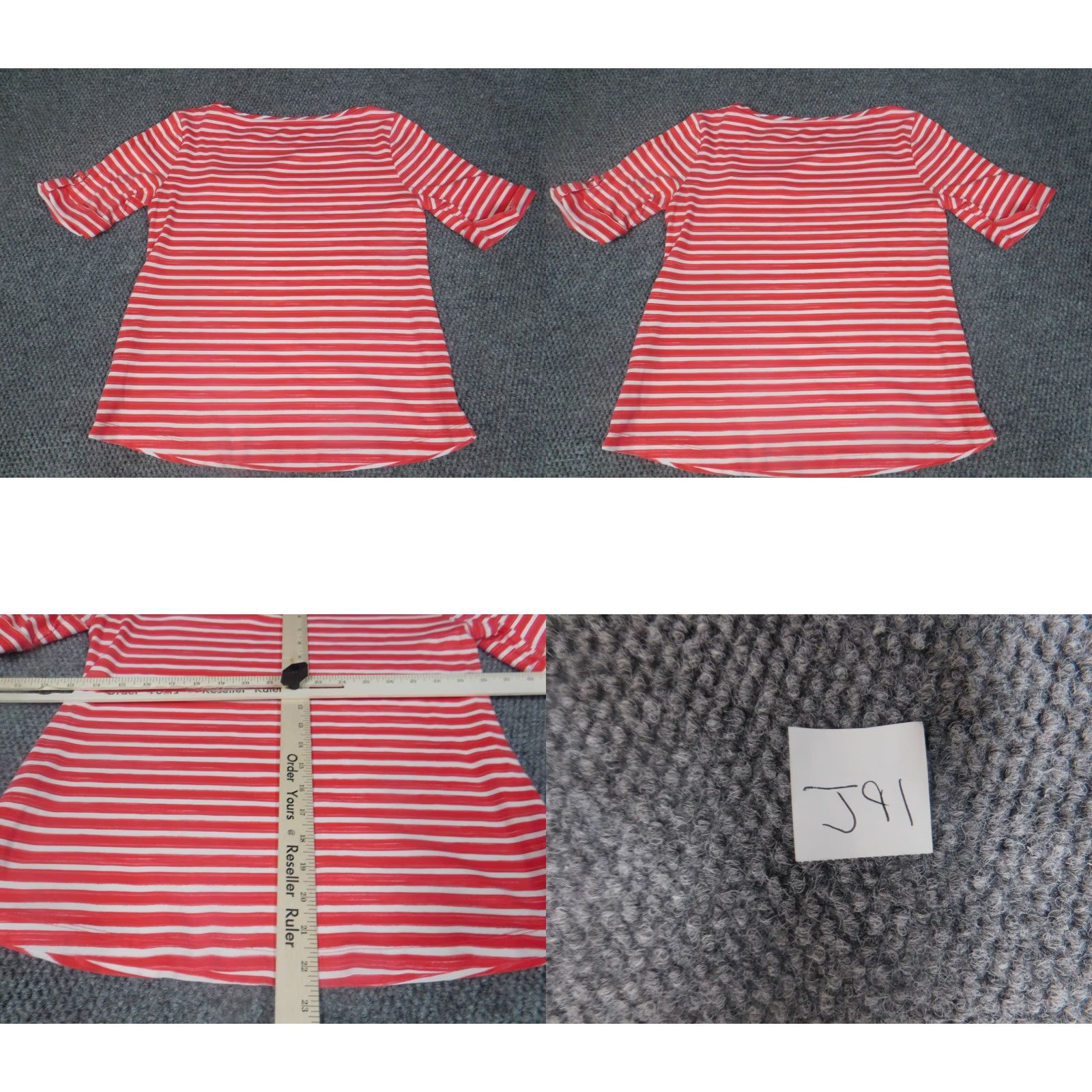 Croft & Barrow Croft & Barrow Blouse Womens M Pink Striped Crew Neck Short Sleeve Pullover Cotton Rayon Casual Regular Stretch Classic Basic Size M / US 6-8 / IT 42-44 - 8 Thumbnail