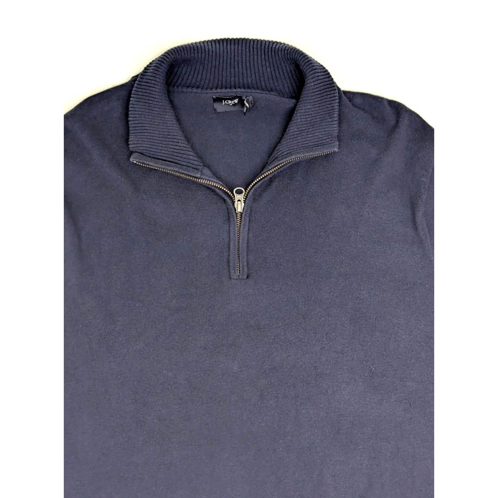 J.Crew J.CREW Harbor Cotton Merino Wool 1/4 Zip Pullover Sweater Men XL Navy Blue Size US XL / EU 56 / 4 - 2 Thumbnail