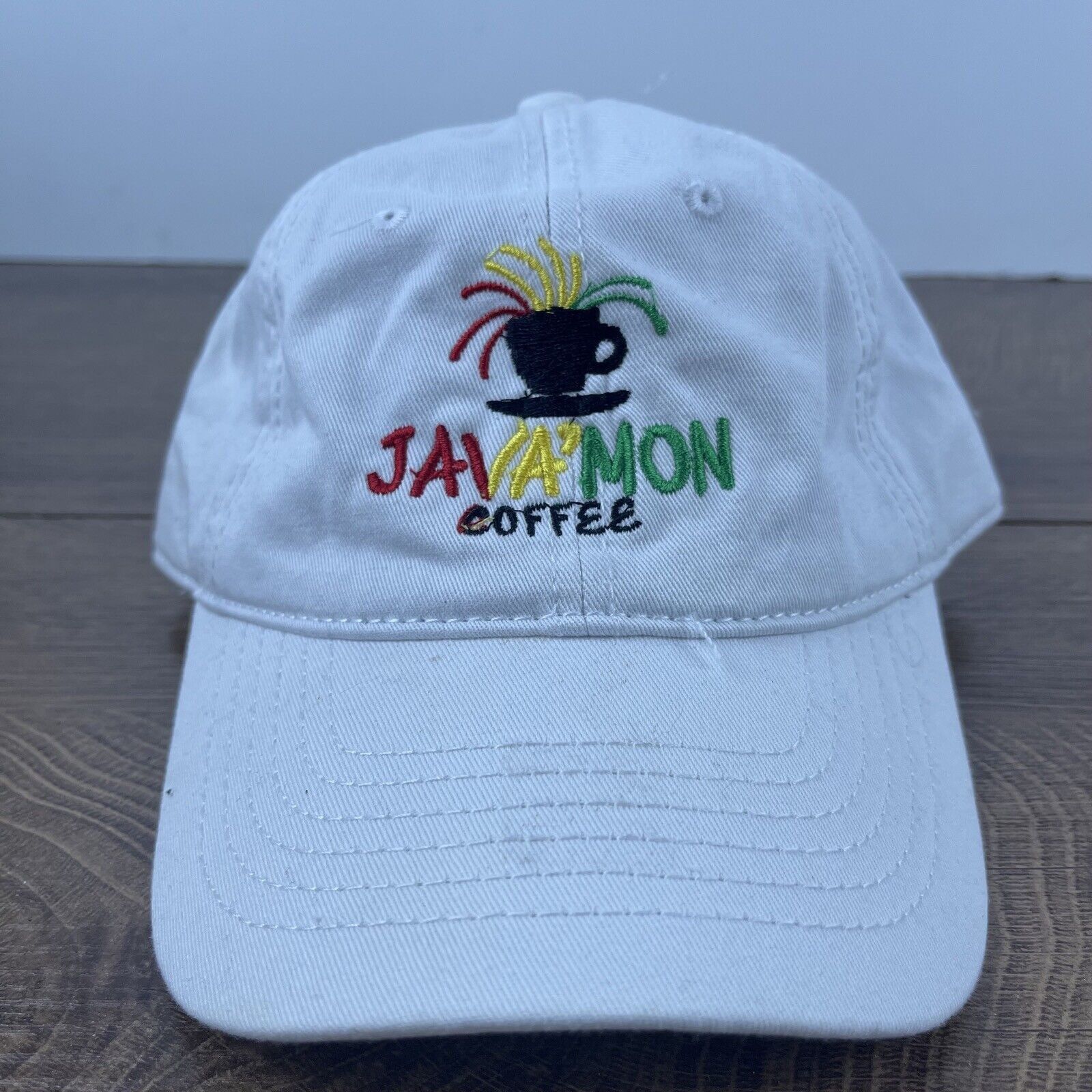 Other Javamon Coffee Hat White Cap Hat Adjustable Hat White Adult Size ONE SIZE - 2 Thumbnail