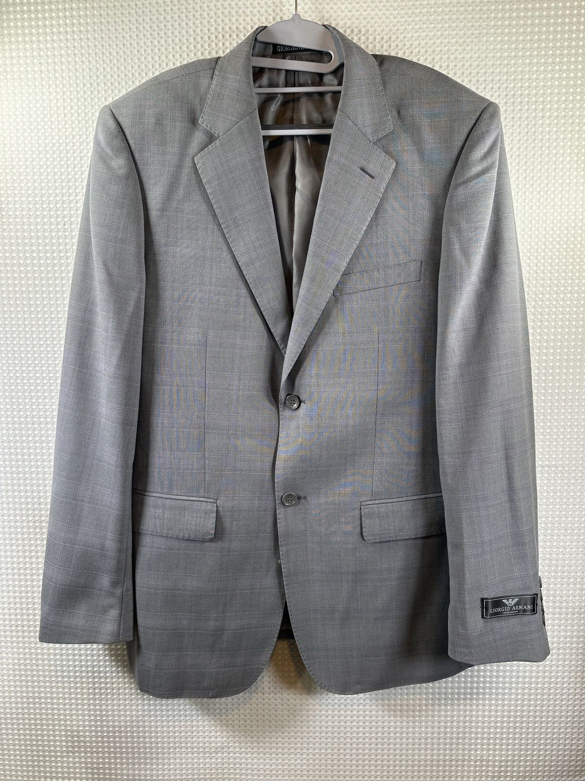 Giorgio Armani Giorgio Armani Le Collezioni Grey Plaid Wool Blazer Size 42R - 1 Thumbnail