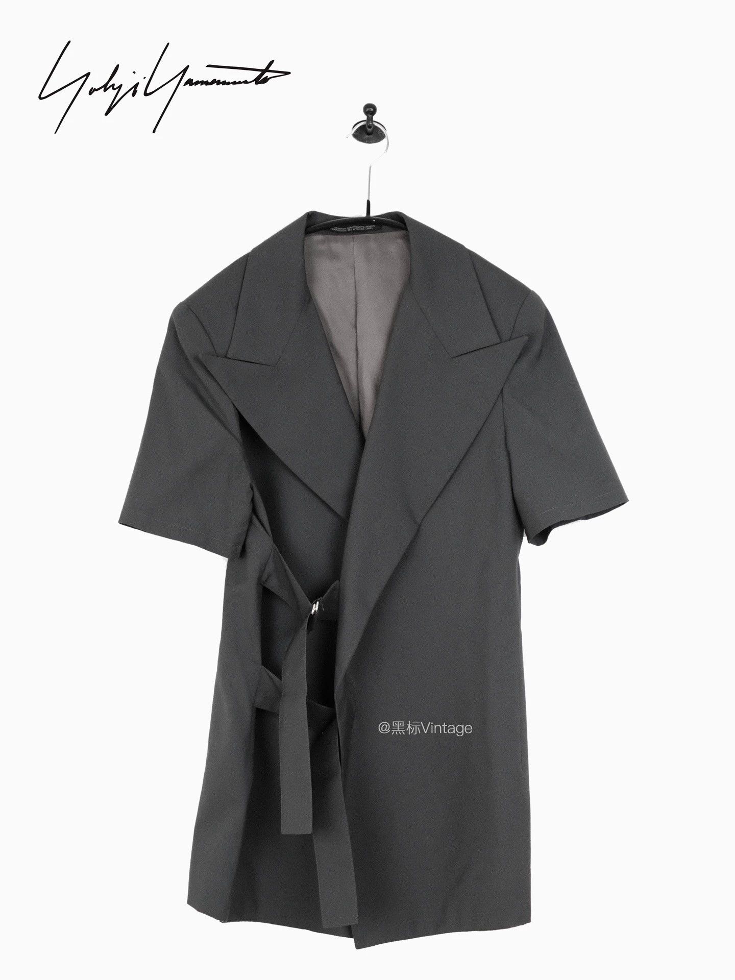 Yohji Yamamoto Yohji Yamamoto 09aw Double-Tie Blazer Women’s Charcoal Size S / US 4 / IT 40 - 1 Thumbnail