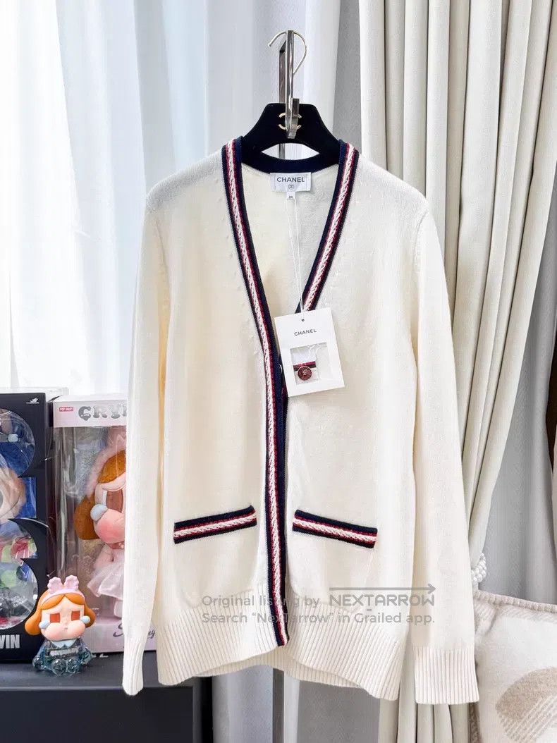 Chanel Chanel Red and blue striped rolled edge silhouette loose c Size XXS / US 00 / IT 34 - 1 Thumbnail