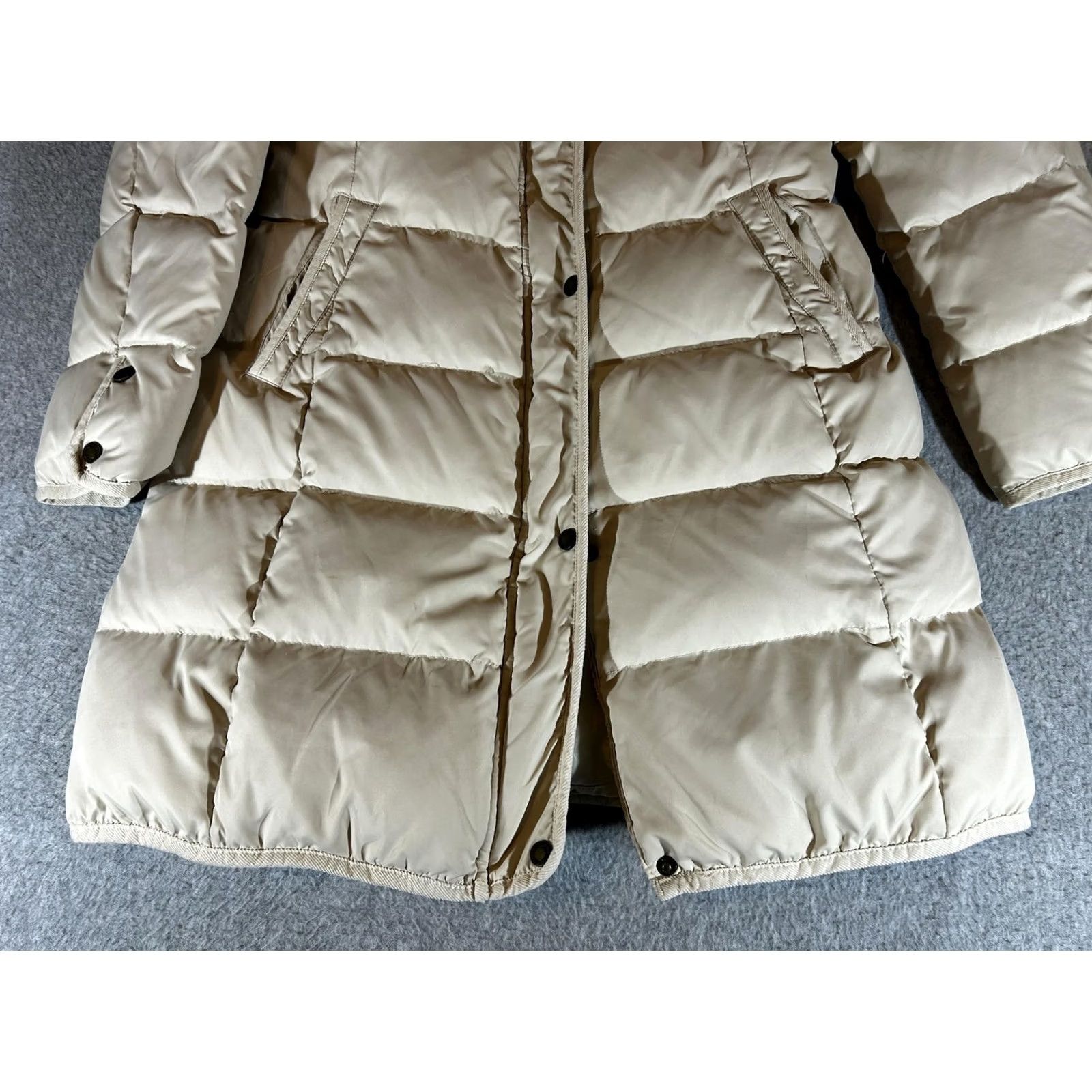 Ralph Lauren Lauren Ralph Womens Medium Down Puffer Long Coat Beige Size M / US 6-8 / IT 42-44 - 2 Thumbnail