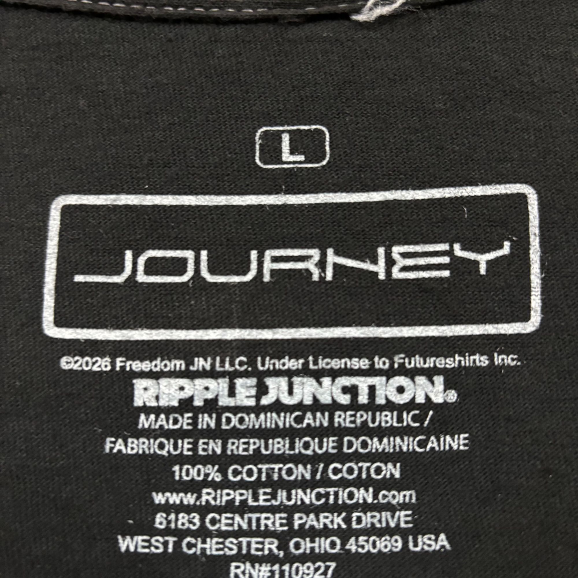 Band Tees Journey Frontiers 1983 World Tour Mineral Wash Tee L Size US L / EU 52-54 / 3 - 4 Thumbnail