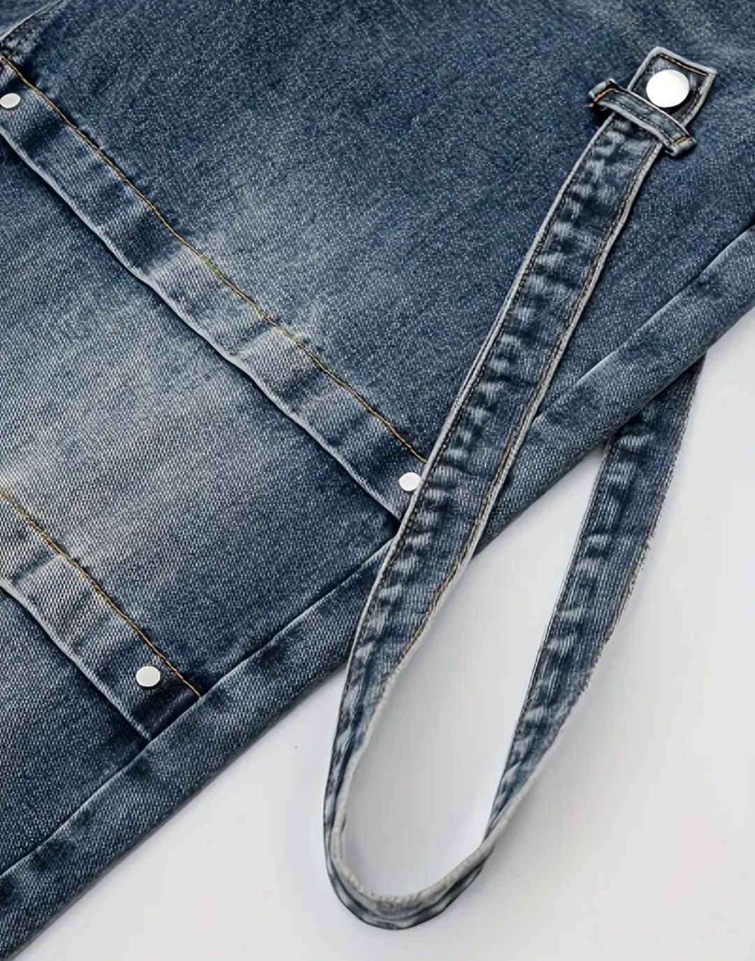 Japanese Brand × Jean Versatile Street Work Denim With Strap Bold Lining Size US 34 / EU 50 - 4 Thumbnail