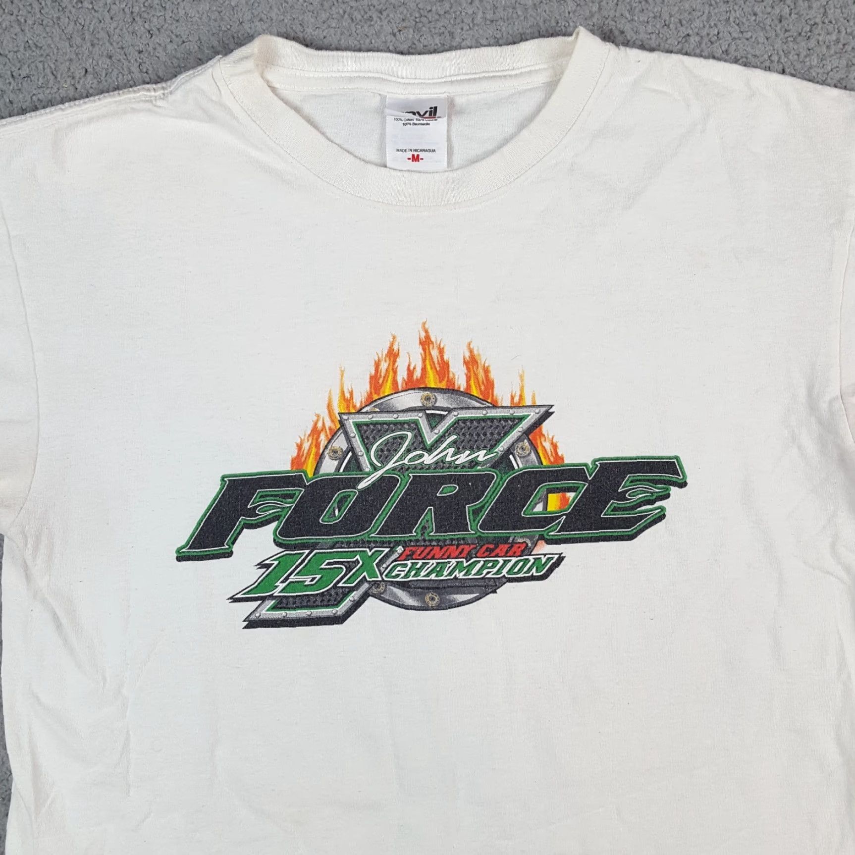 Anvil VINTAGE John Force Funny Car Champion NASCAR Race T Shirt Size M Auto Car Flame Racing Size US M / EU 48-50 / 2 - 3 Thumbnail