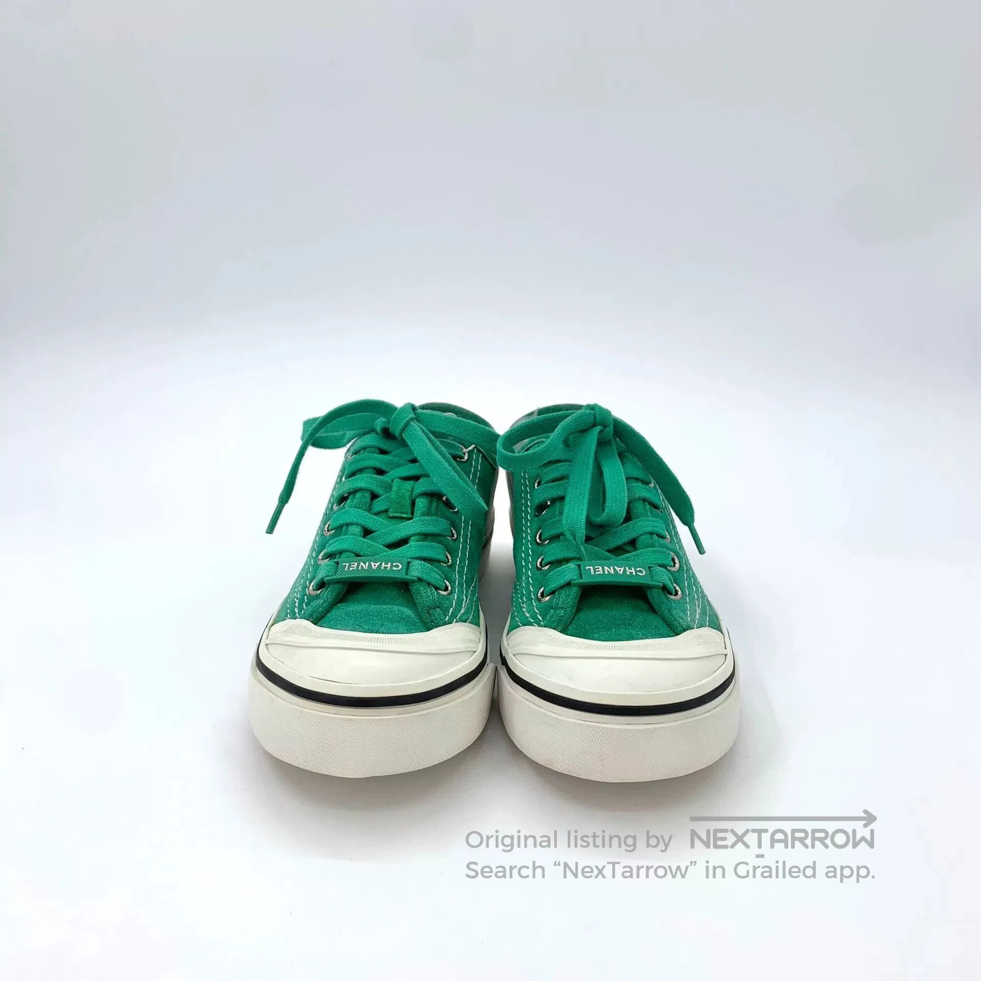 Chanel Chanel Green Canvas Lace. Size US 6 / IT 36 - 3 Thumbnail