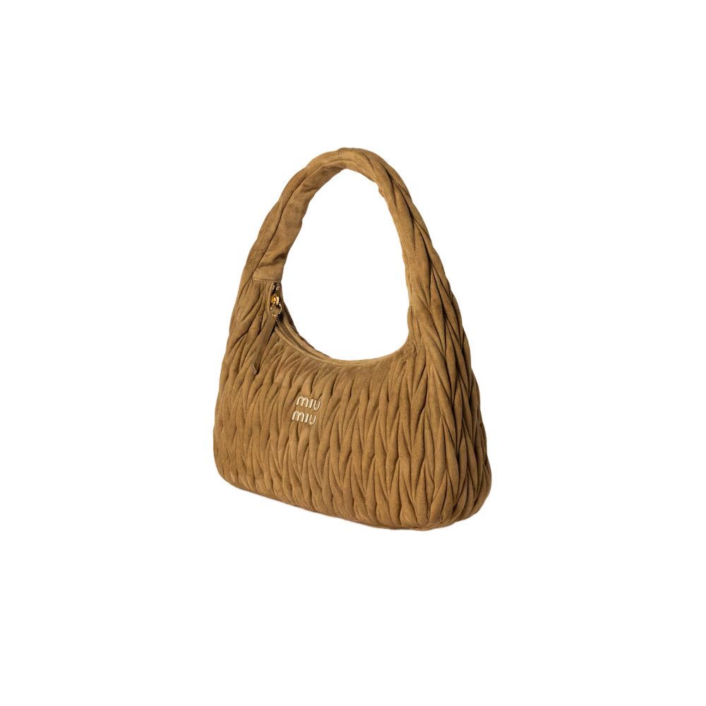 Miu Miu MIU MIU Wander Extra Large $3850 Olive Green Suede Hobo Bag Size ONE SIZE - 2 Thumbnail