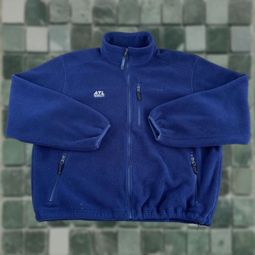 Vintage VINTAGE LL Bean Mountain Deep Pile Fleece Jacket Blue Men XL Full Zip 90's Logo Size US XL / EU 56 / 4 - 1 Thumbnail