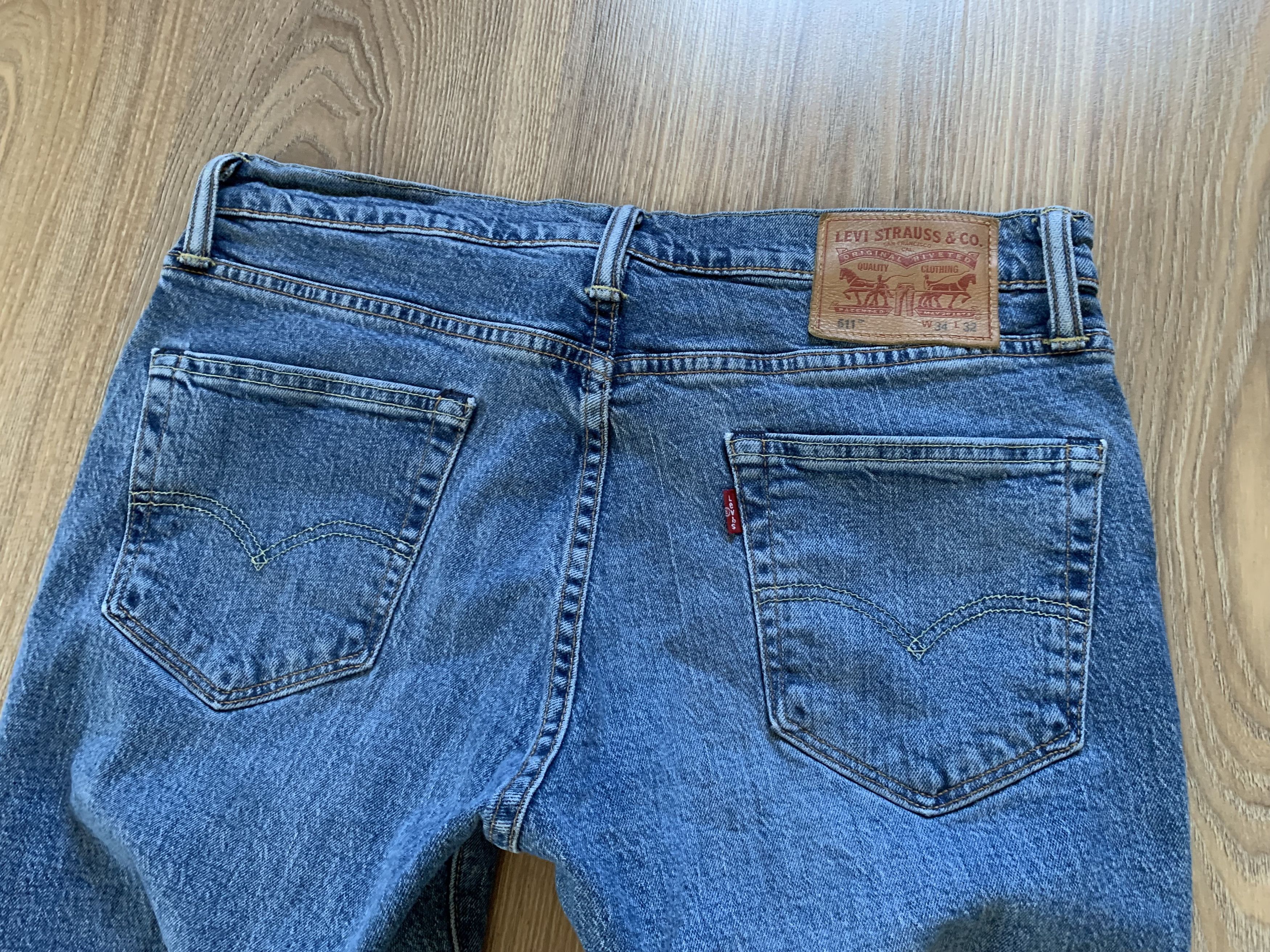 Levi's × Vintage Levis 511 Stretch Light Blue Denim Jeans Size US 34 / EU 50 - 6 Thumbnail