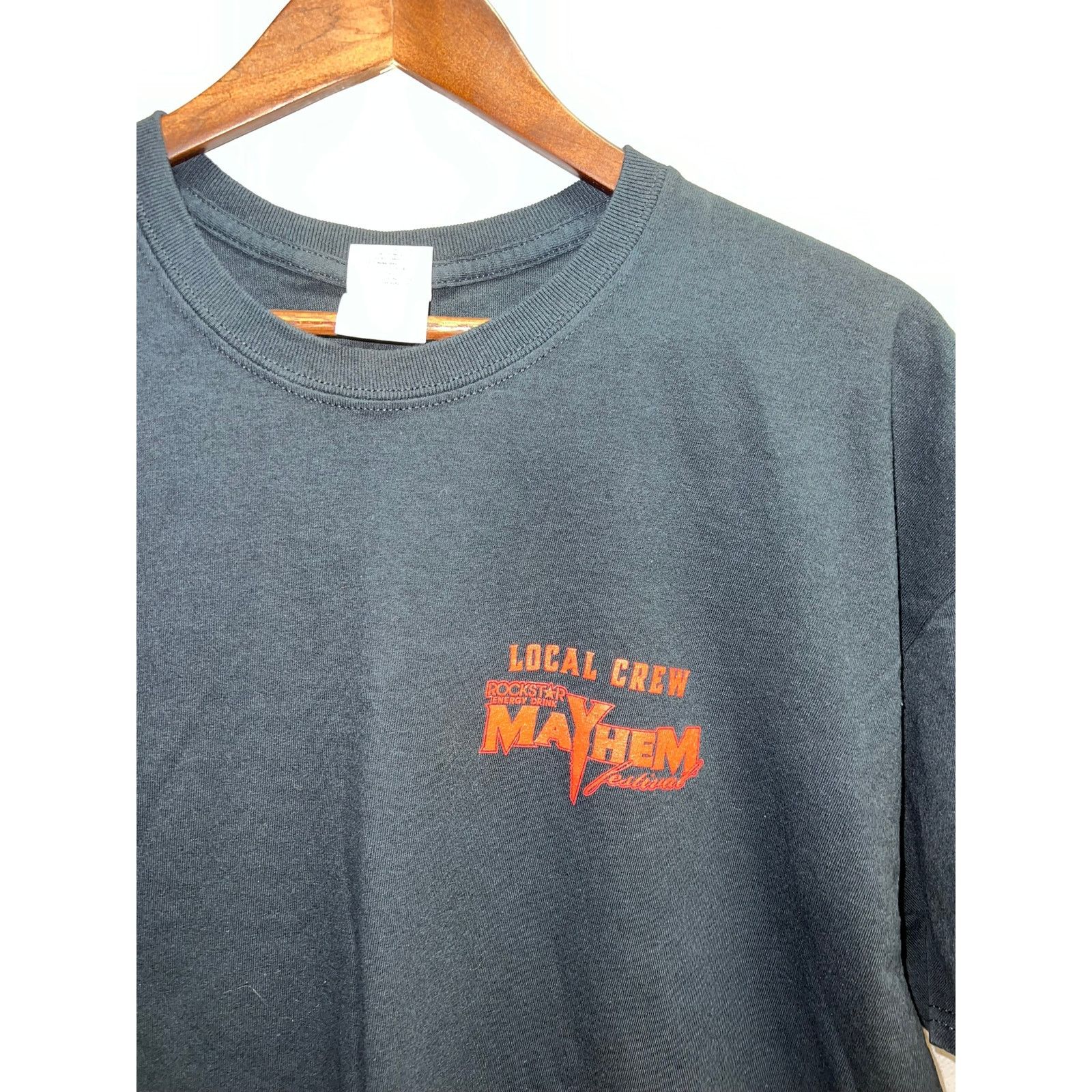 Gildan Mayhem Festival Shirt Rockstar Local Crew Tour Concert 2000s Size US XL / EU 56 / 4 - 2 Thumbnail