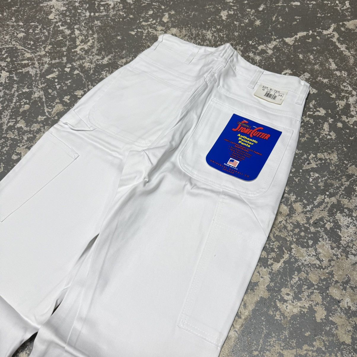Carhartt Vintage Stone Cutter Carpenter Painter Pants White Baggy N Size US 29 - 9 Thumbnail