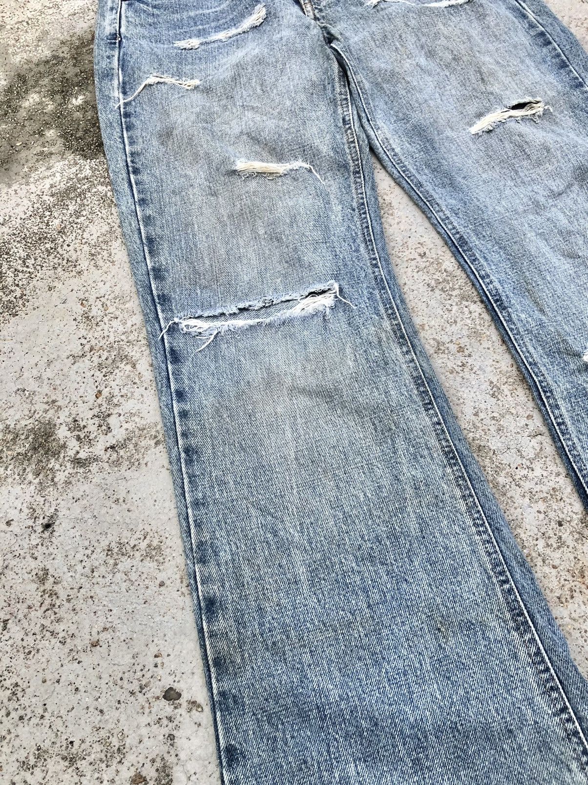 Hypebeast FLARED⚡️⚡️TEQUILA DISTRESSED JEANS Size US 30 / EU 46 - 4 Thumbnail