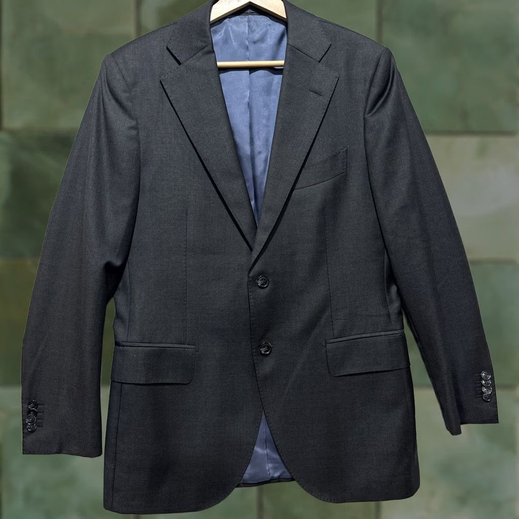 Suitsupply Suitsupply Vitale Barberis Lazio Blazer Single Breasted Men Size 50 Pure Wool Super 110's Charcoal Slim Jacket Blazer Man Mens Dress Coat Vintage No Size 50R - 1 Thumbnail