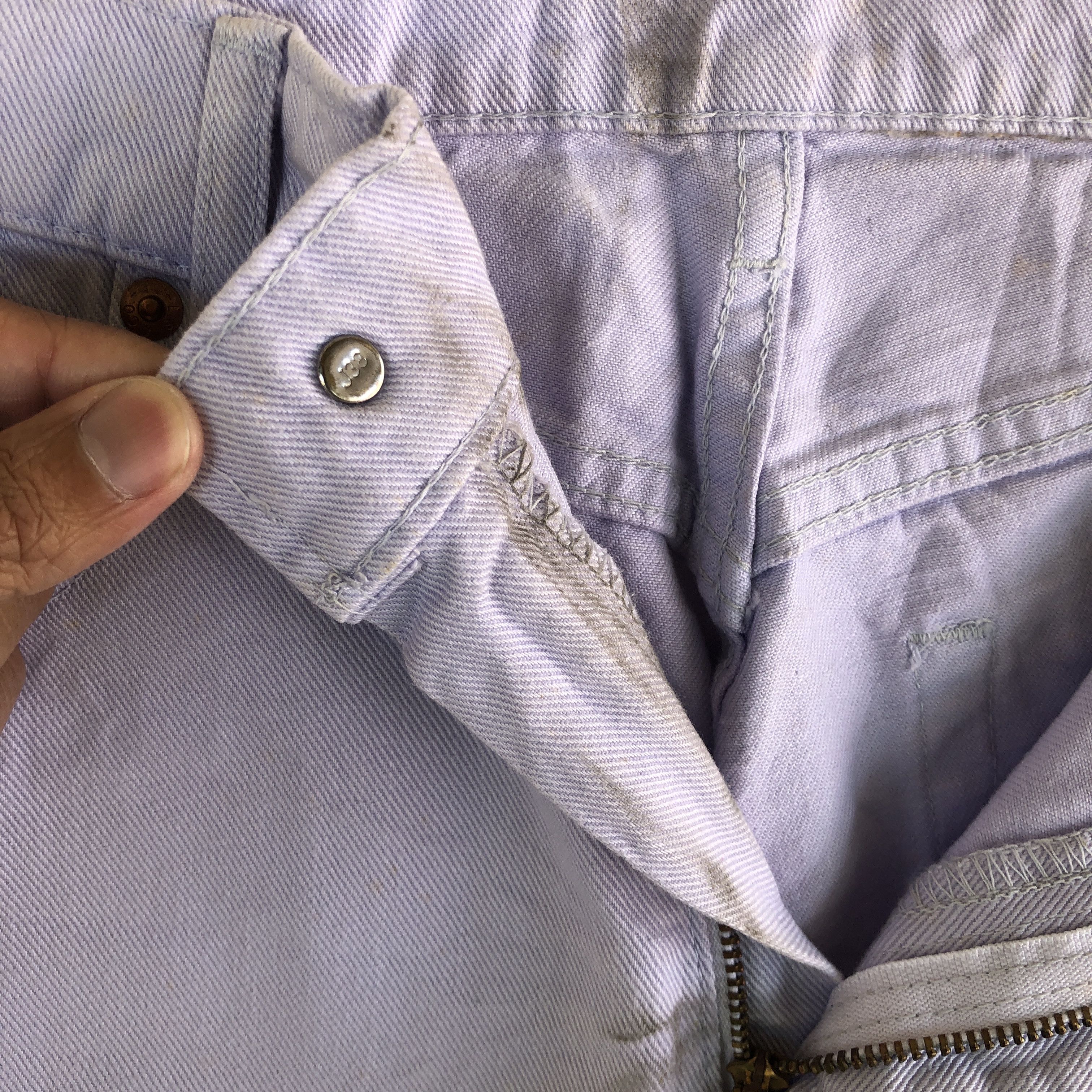 Levi's × Vintage Vintage Dirty Levis 554 Jeans Levi's Purple Denim Size 28" / US 6 / IT 42 - 9 Thumbnail