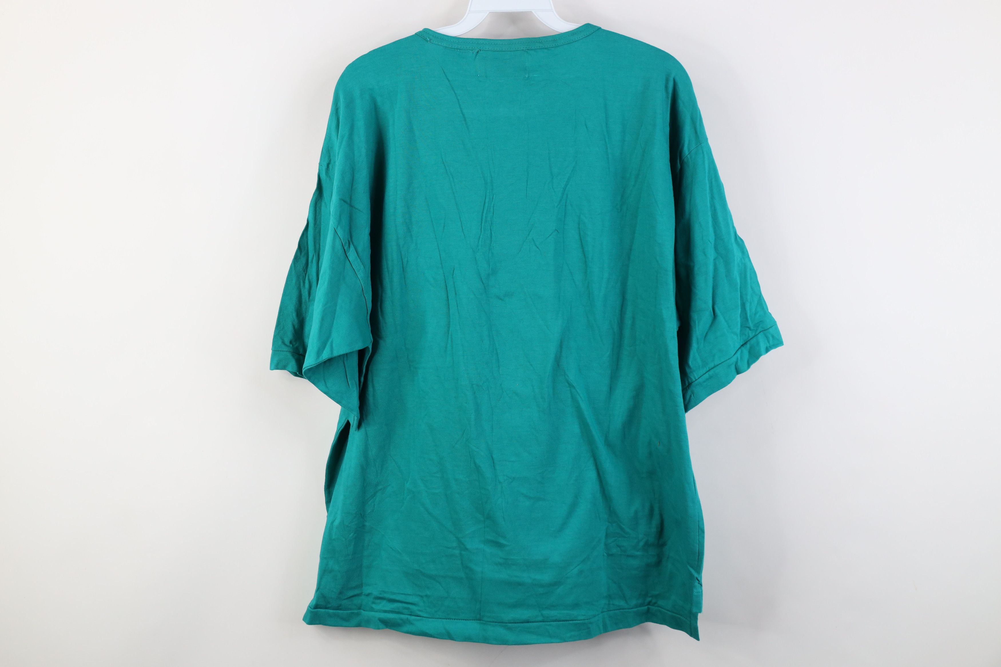 Vintage Vintage 90s Streetwear Club Baggy Fit Henley T-Shirt Teal Size M / US 6-8 / IT 42-44 - 11 Thumbnail