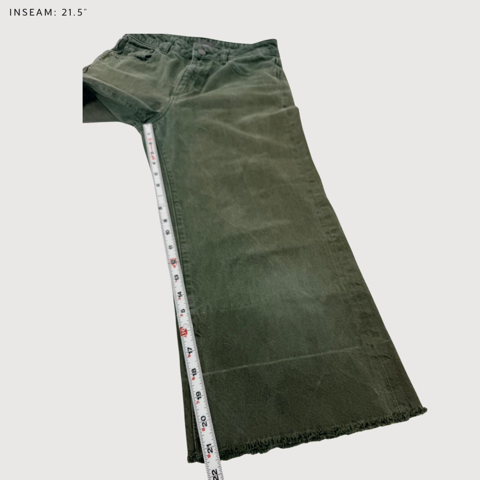 DL1961 DL1961 Hepburn Cropped High Rise Wide Leg Jeans - Olive, 25 Size 25" / US 0 / IT 36 - 8 Thumbnail