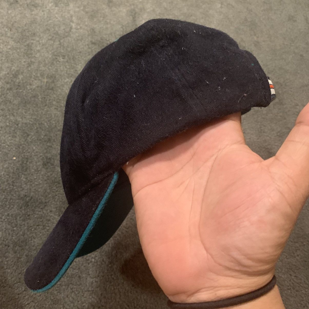 Twins Enterprise Inc. VINTAGE 90s Miami Dolphins Twins Enterprise Hat Black/Teal Size ONE SIZE - 4 Thumbnail