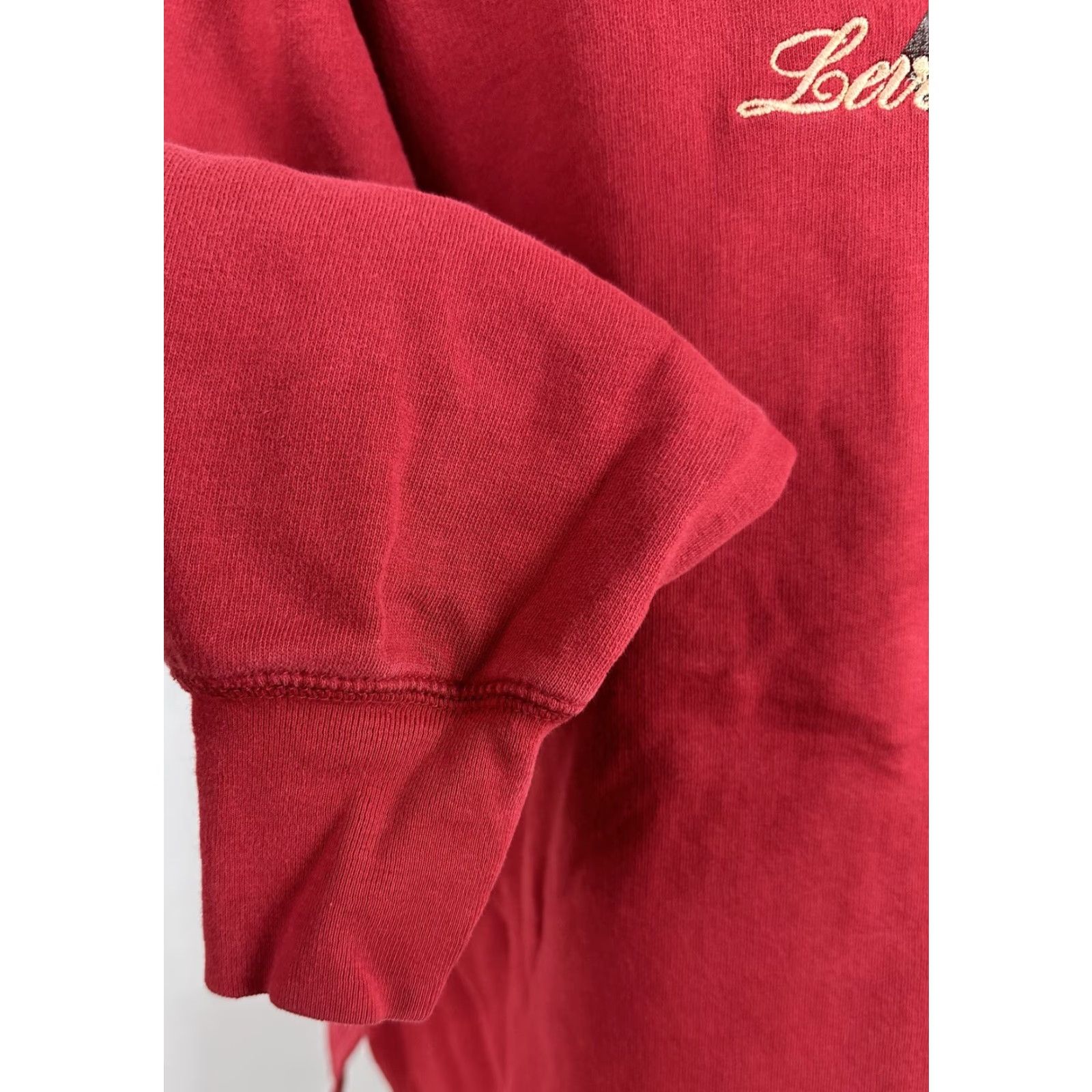 Levi's VINTAGE Levi's Sweatshirt L Men Red Boxy Fit Embroidered Logo 90s 80s Grunge Cotton Blend Pullover Crew Neck Knit Size US L / EU 52-54 / 3 - 5 Thumbnail