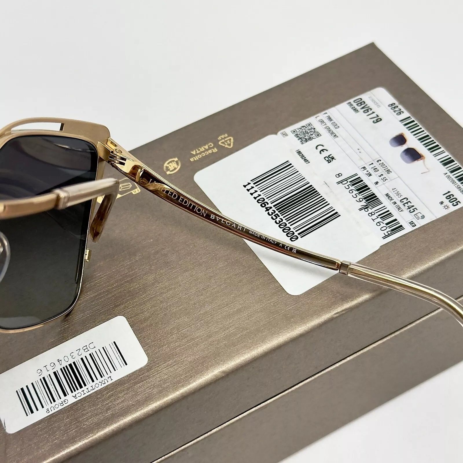 Bvlgari BVLGARI Serpenti BV6179 Gold Gray Snake Sunglasses 6179 Size ONE SIZE - 5 Thumbnail